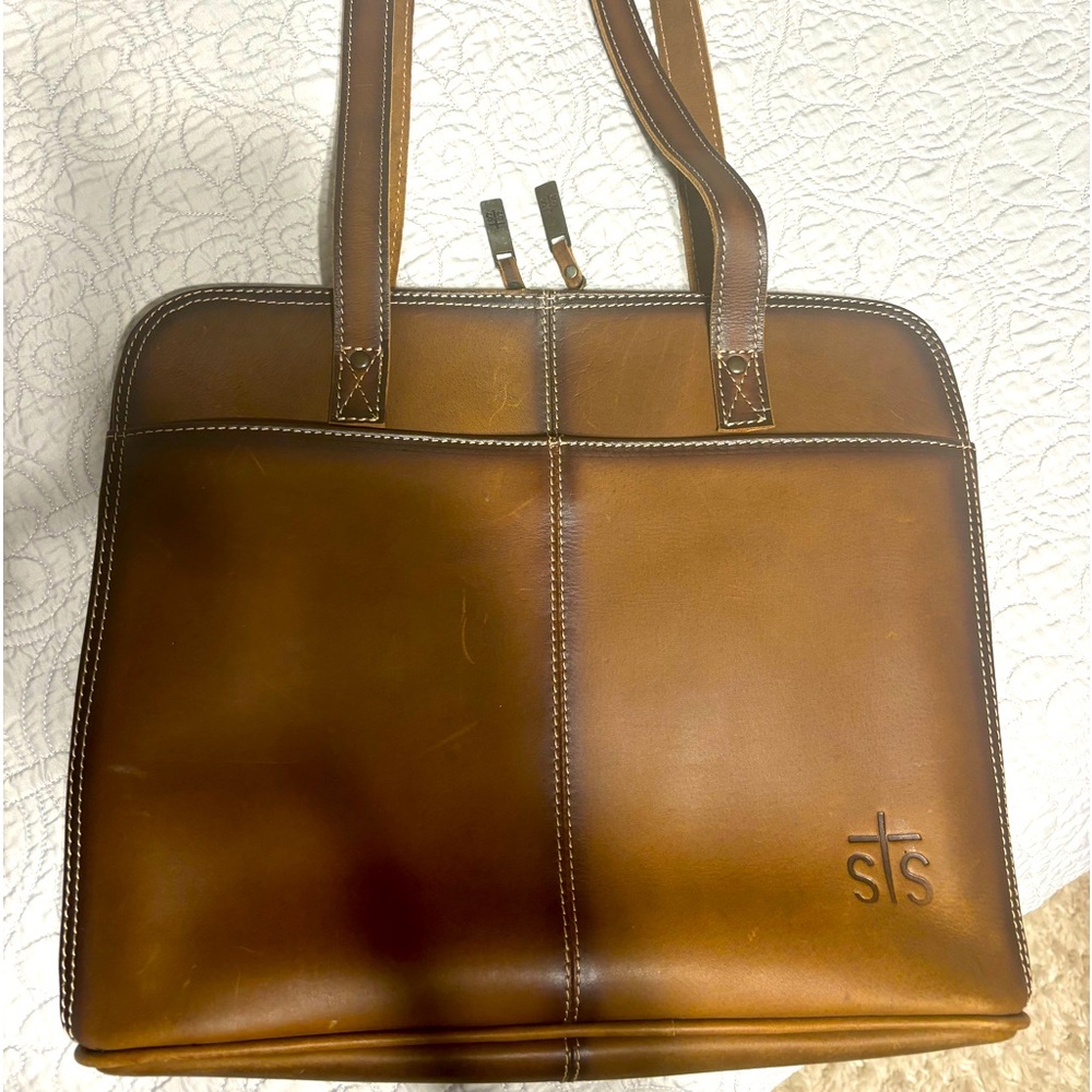 Sheplers Ranch Wear Leather Computer Bag